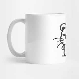 Playful Rebellion: Defiant Hamster Stance Mug